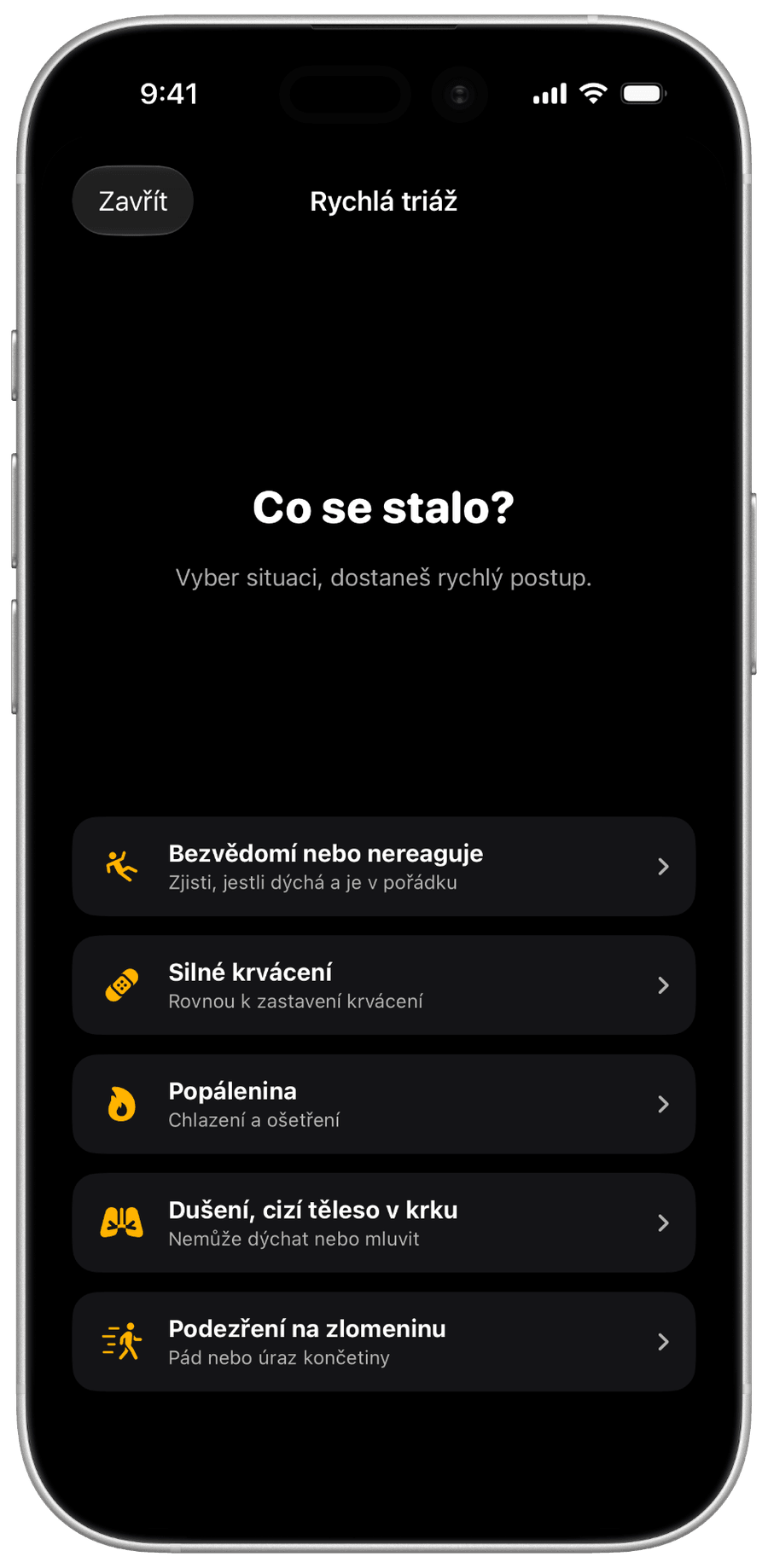 Rychlá triáž a metronom pro resuscitaci